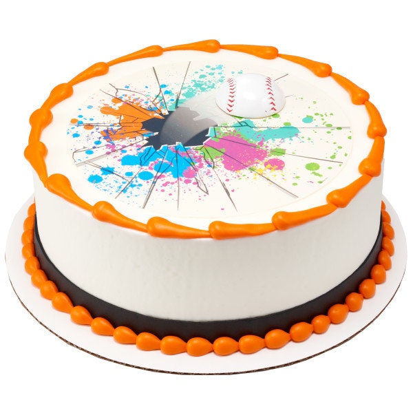 EXTREME BASEBALL MAGNET Cake Topper Player Home Run Base Kids Cake Decoration Birthday Decoset