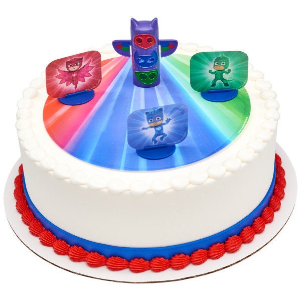 PJ MASKS Cake Topper We're On Our Way! Totem Pole Cake Toppers Birthday Party Decoration Craft Supply