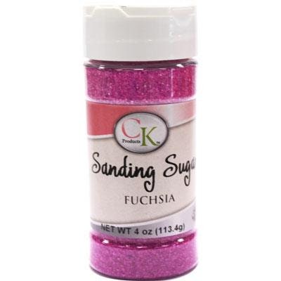 FUCHSIA Sanding Sugar - For Cupcakes, Cakes, Cookies, Parties - 4 oz.