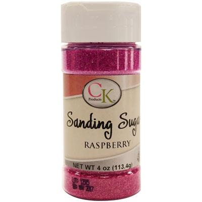 RASPBERRY Sanding Sugar - For Cupcakes, Cakes, Cookies, Parties - 4 oz.