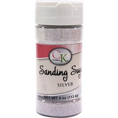 SILVER Sanding Sugar - For Cupcakes, Cakes, Cookies, Parties - 4 oz.