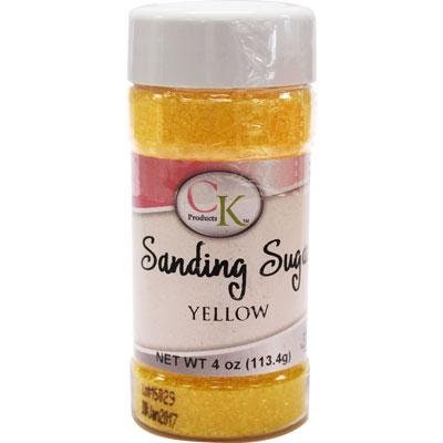 YELLOW Sanding Sugar - For Cupcakes, Cakes, Cookies, Parties - 4 oz.