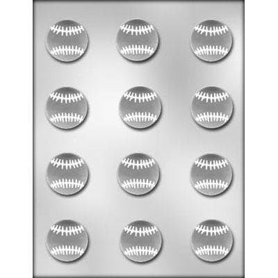 Baseball Softball Chocolate Candy Mold -- Sports Bat Glove Ball Bases Soap
