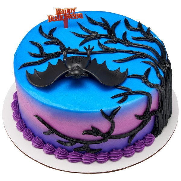 HAPPY HALLOWEEN Cupcake Picks (12) Cake Toppers Rings Party