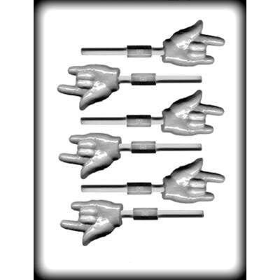 I LOVE YOU Sign Language Sucker Hard Candy Mold -- Lolly Lollipop Hand Signing Valentines