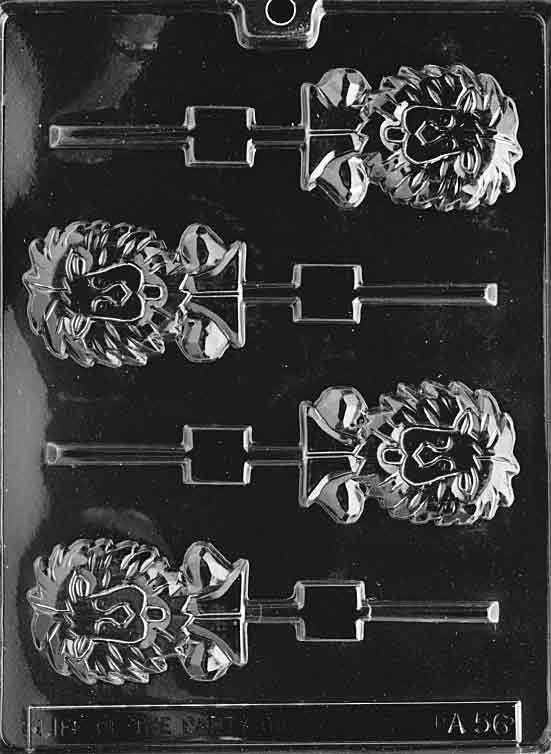 LION LOLLY Animal Sucker Chocolate Candy Mold