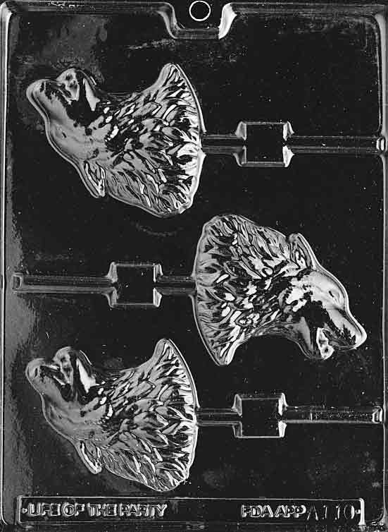 WOLF LOLLY Animal Sucker Chocolate Candy Mold