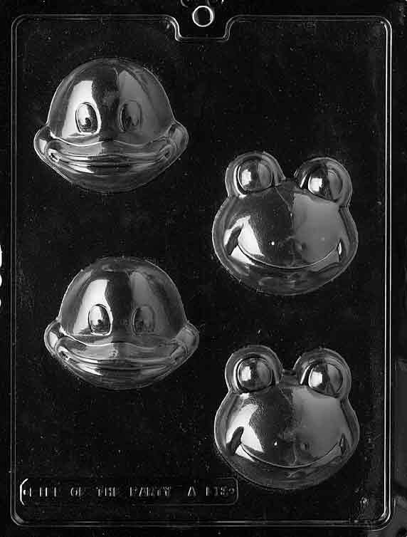 FROG/DUCK FACES Animal Chocolate Candy Mold Craft Supply