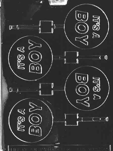 IT'S A BOY LOLLY Baby Sucker Chocolate Candy Mold