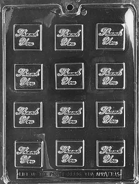THANK YOU SQUARES Chocolate Candy Mold