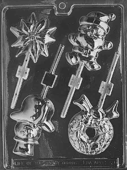 SANTA SNOWMAN WREATH Christmas Chocolate Candy Mold