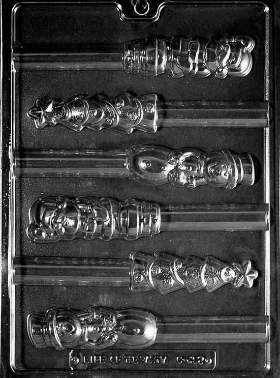 XMAS PRETZEL TOP Assortment Lolly Christmas Sucker Chocolate Candy Mold