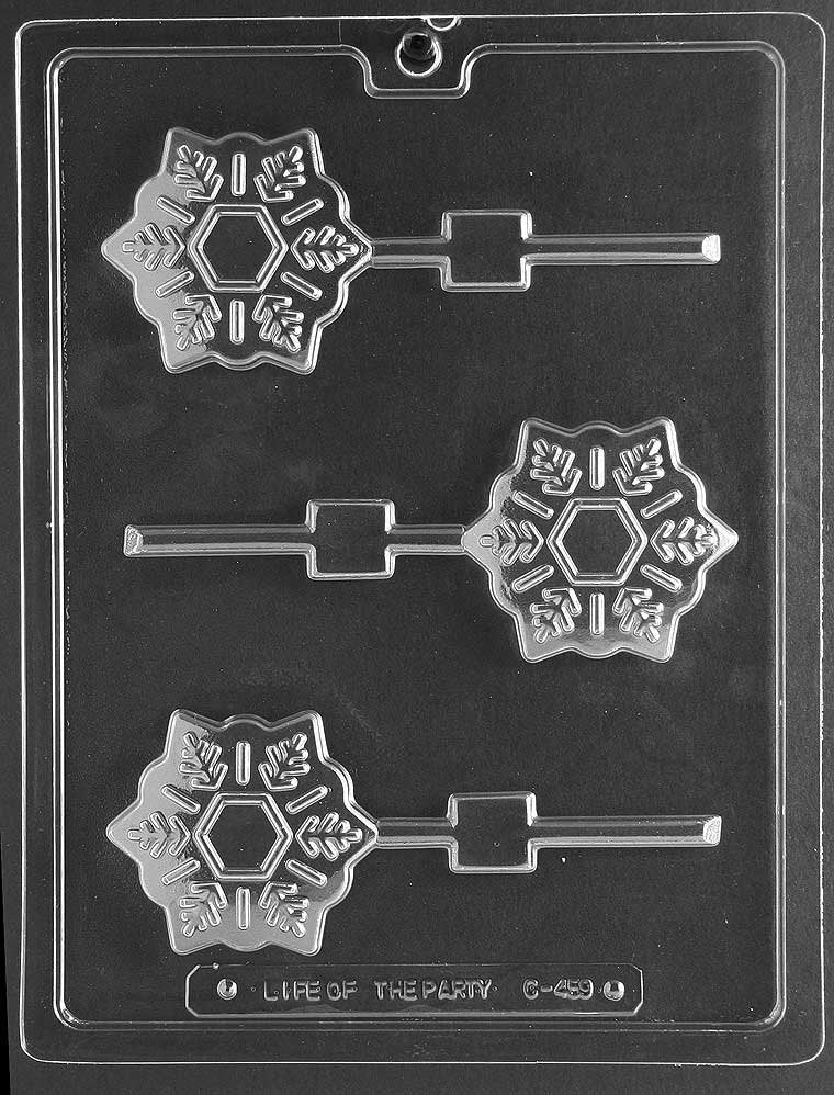SNOWFLAKE Lolly Christmas Sucker Chocolate Candy Mold Craft Supply