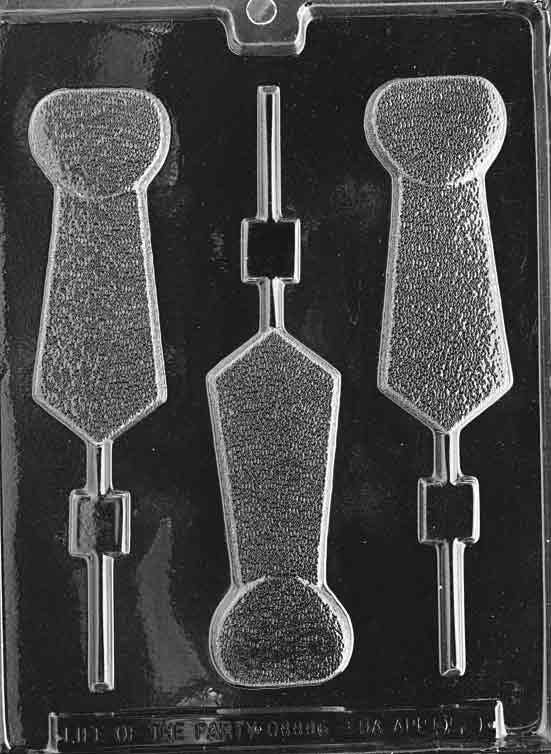 TIE LOLLY TEXTURED Lolly Sucker Chocolate Candy Mold