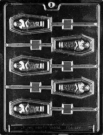 CASKET LOLLY Halloween Sucker Chocolate Candy Mold