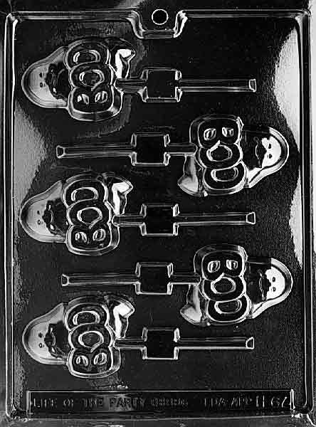 BOO GHOST LOLLY Halloween Sucker Chocolate Candy Mold