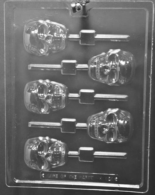 SCARY SKULL LOLLY Halloween Sucker Chocolate Candy Mold