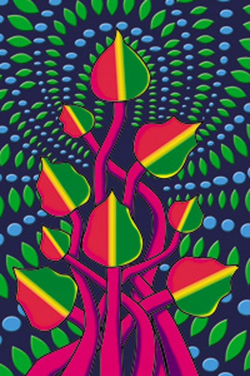 Psychedelic Flower Magnet for Refrigerators and Lockers - 60's Retro