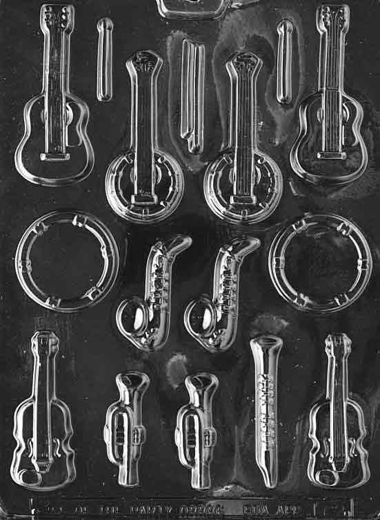 MUSICAL INSTRUMENTS Chocolate Candy Mold