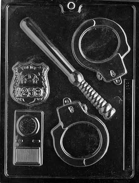 POLICEMAN SET Chocolate Candy Mold Craft Supply