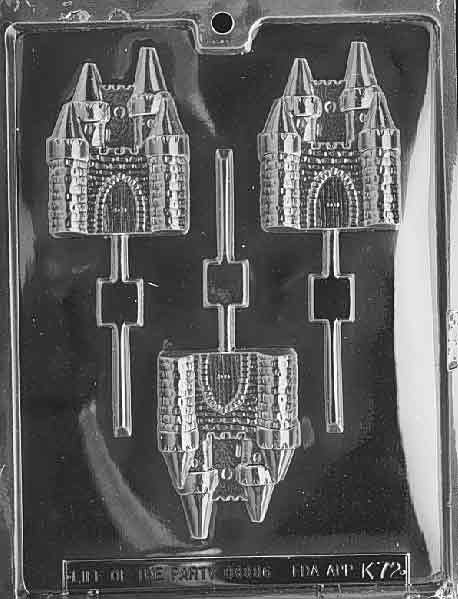CASTLE LOLLY Sucker Chocolate Candy Mold