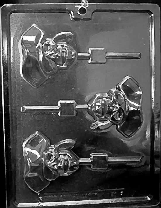 PIRATE SKULL LOLLY Sucker Chocolate Candy Mold Craft Supply