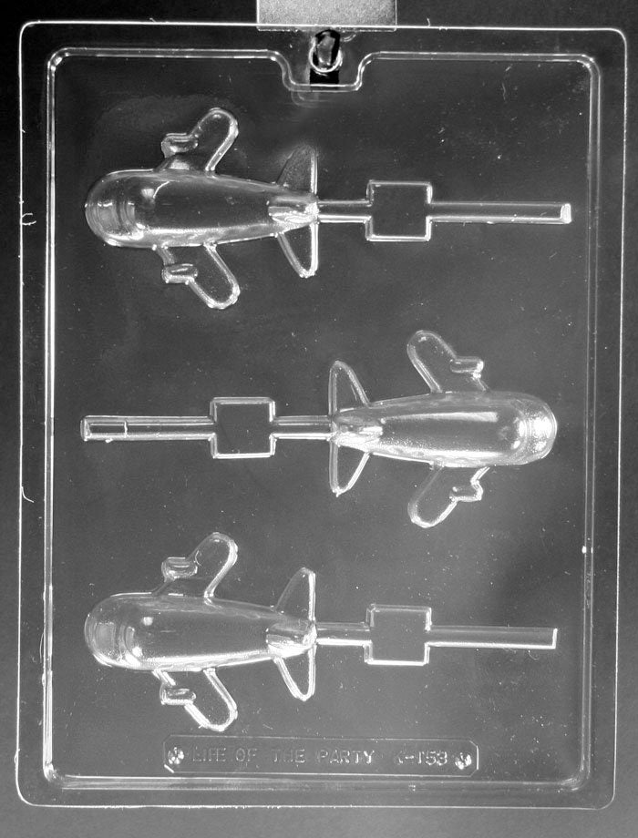 AIRPLANE LOLLY Sucker Chocolate Candy Mold