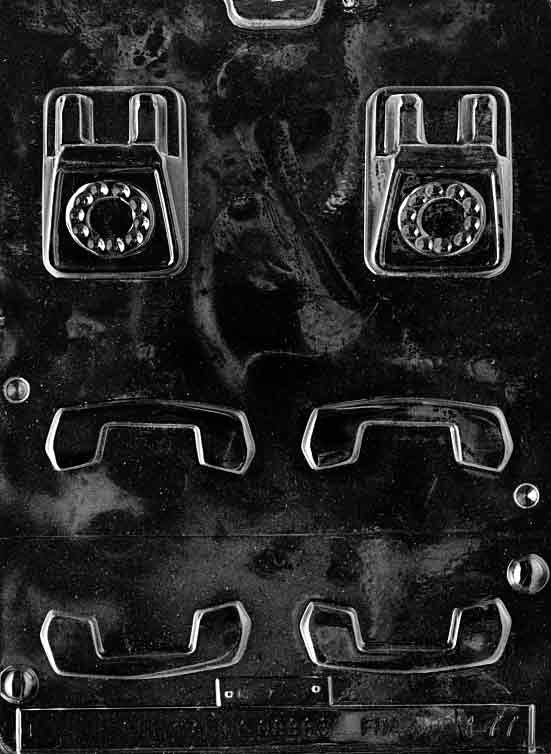 SMALL TELEPHONE Chocolate Candy Mold Craft Supply