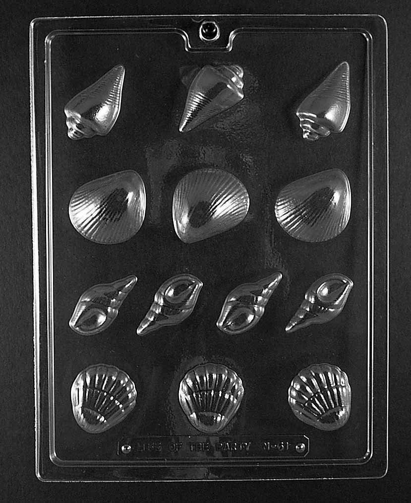 SEA SHELL ASSORTMENT Chocolate Candy Mold Craft Supply