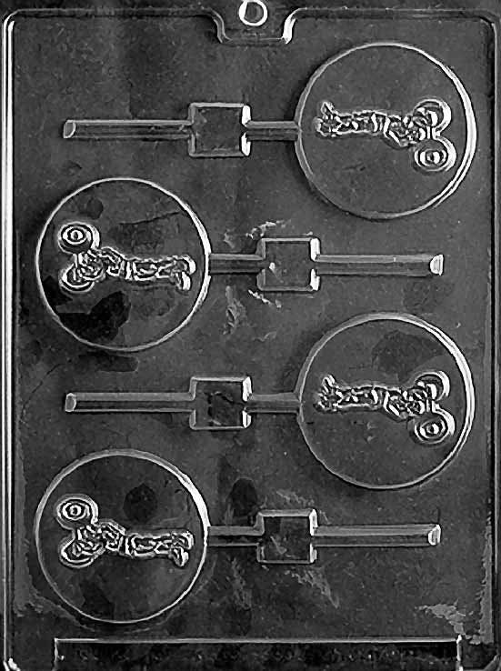 WEIGHT LIFTER LOLLY Sucker Chocolate Candy Mold Craft Supply