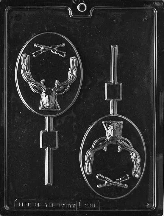 DEER HUNTER LOLLY Sucker Chocolate Candy Mold