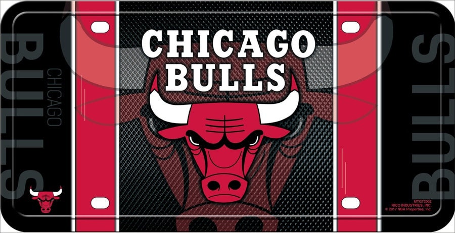 CHICAGO BULLS NBA Metal License Plate Craft Supply
