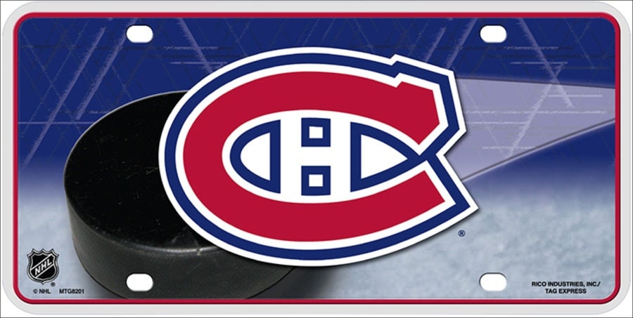 MONTREAL CANADIANS NHL Metal License Plate