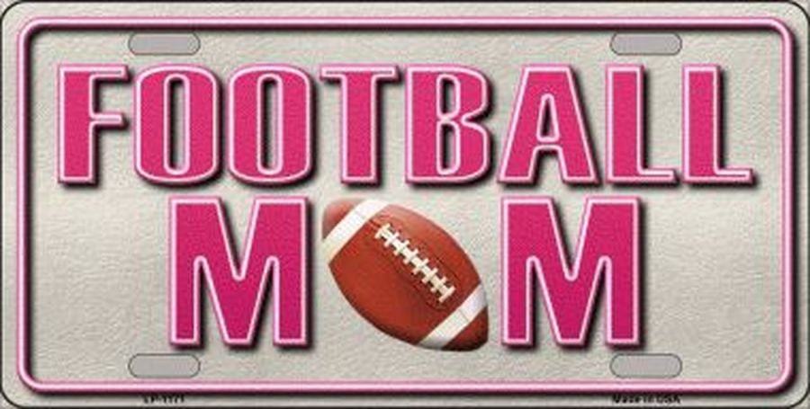 FOOTBALL MOM Metal License Plate Craft Supply