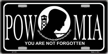 POW-MIA You Are Not Forgotten Metal License Plate