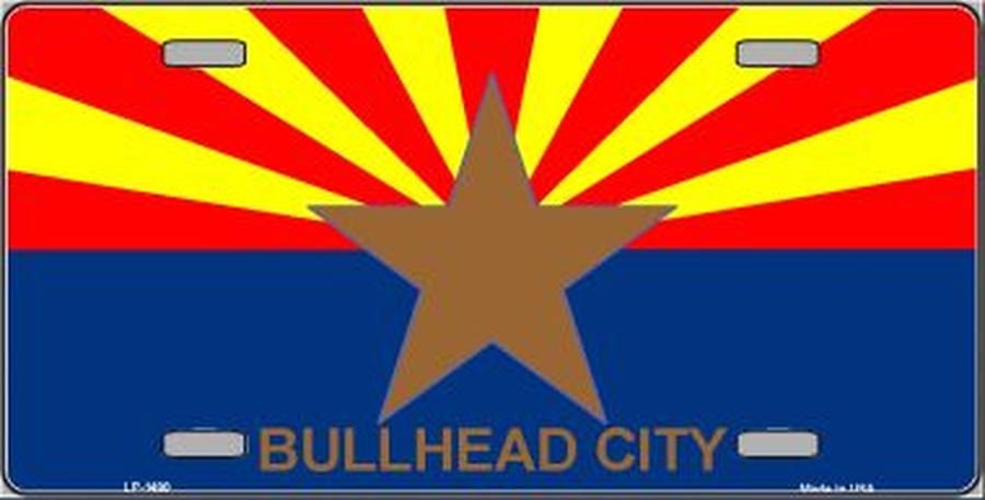 BULLHEAD CITY Arizona Metal License Plate