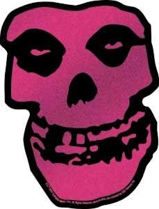 MISFITS Pink Skull Glitter Sticker Decal - Rock Band