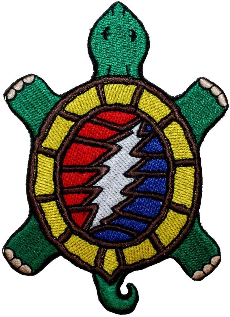GRATEFUL DEAD Steal Your Terrapin Turtle Patch - Embroidered Rock Band Patch Applique