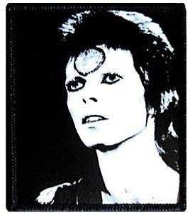 DAVID BOWIE Black & White Face Patch - Embroidered Rock Band Patch Applique