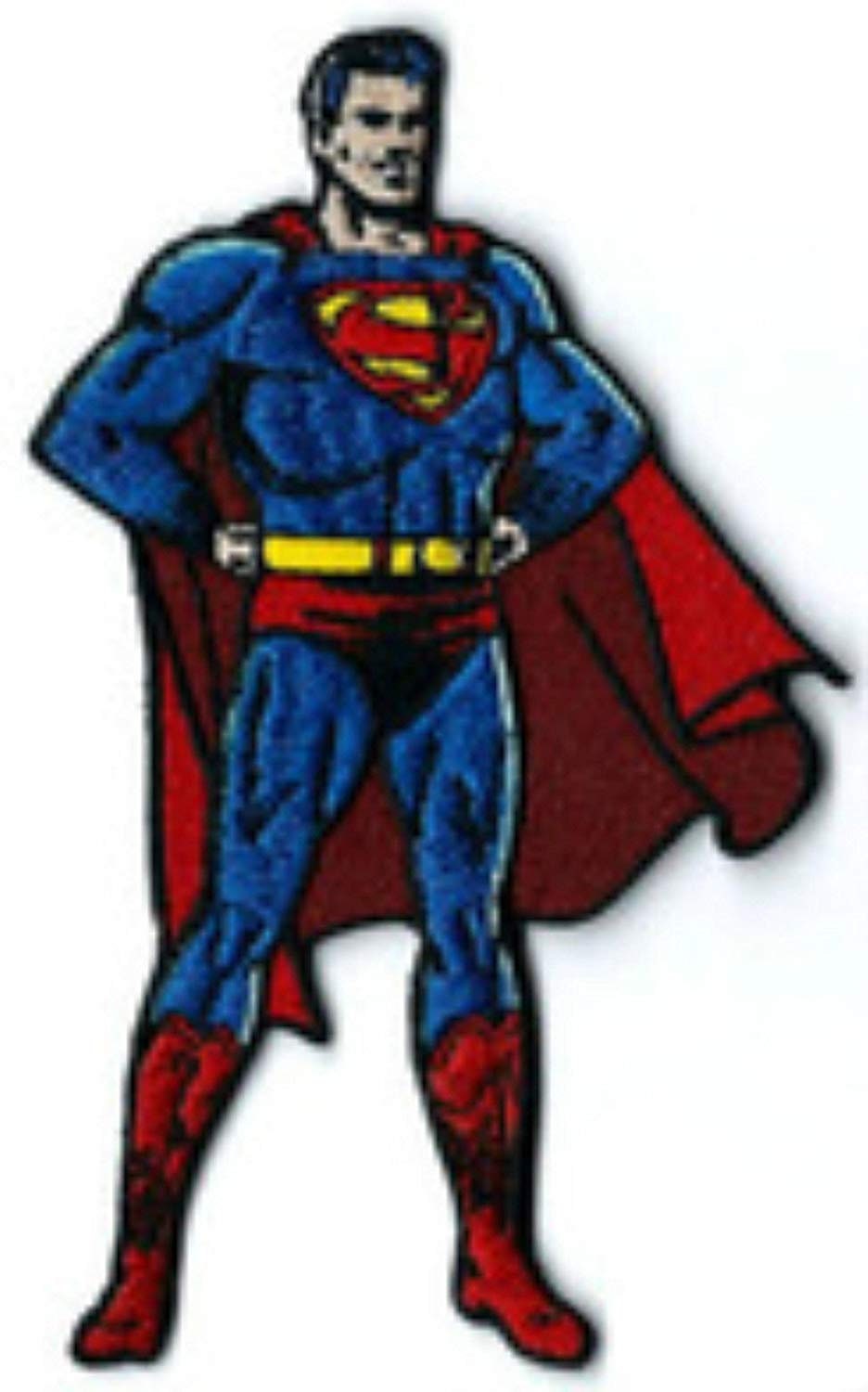 SUPERMAN Classic Standing Patch - Embroidered Dc Comics Patch