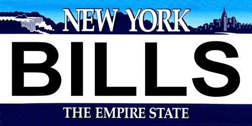BILLS New York State Background Metal License Plate