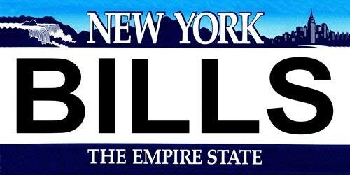 BILLS New York State Background Metal License Plate Craft Supply