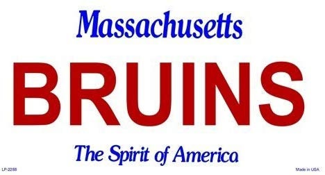 BRUINS Massachusetts State Background Metal License Plate