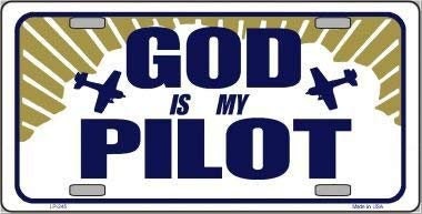 GOD Is MY PILOT Metal License Plate - Christian Jesus Church