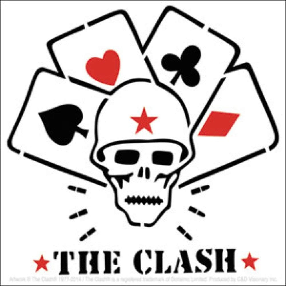THE CLASH Skull and Cards Sticker Decal - Rock Band