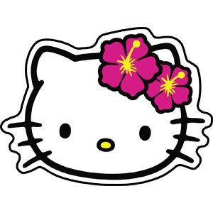 HELLO KITTY Head Shot Sticker Decal Sanrio