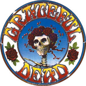 GRATEFUL DEAD Skull and Roses Logo Sticker Decal - Rock Band Grateful Dead