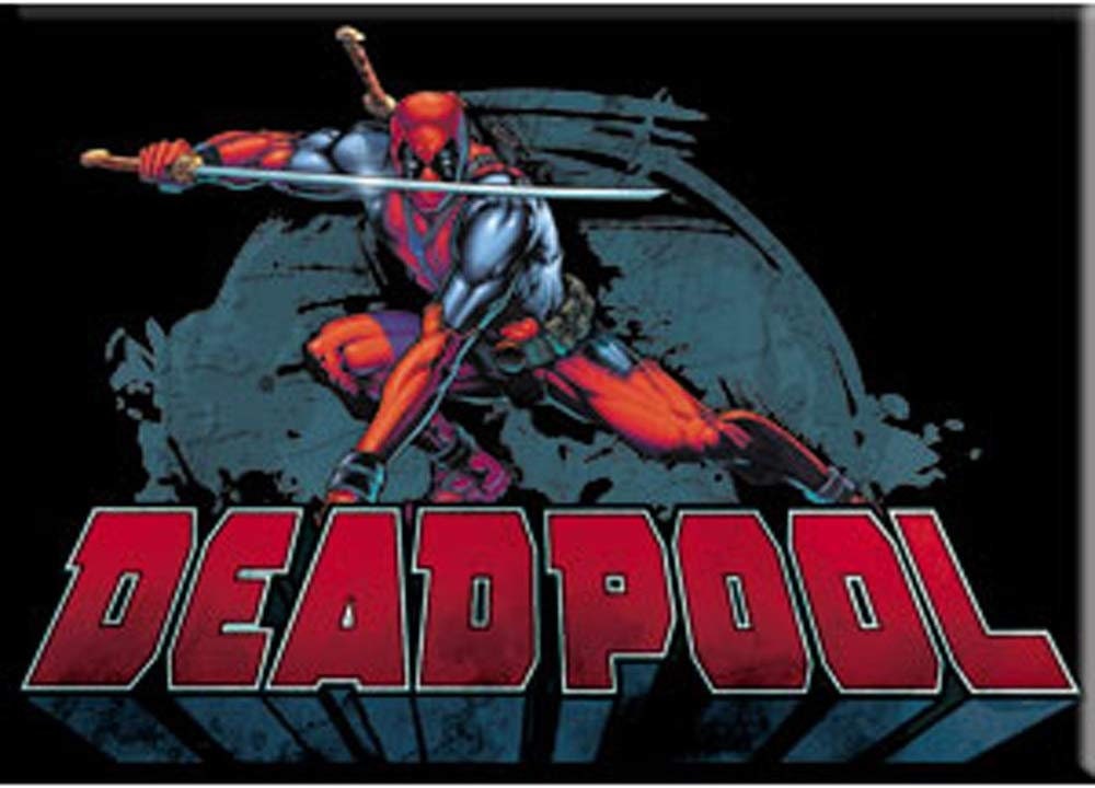 DEADPOOL Magnet With Sword for Refrigerators and Lockers - Marvel Comics Dead Pool