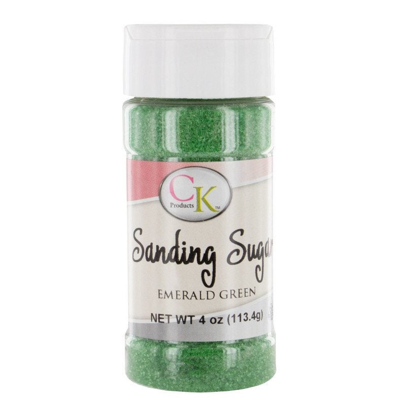 EMERALD GREEN Sanding Sugar - For Cupcakes, Cakes, Cookies, Parties - 4 oz.