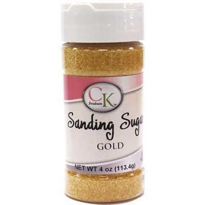 GOLD Sanding Sugar - For Cupcakes, Cakes, Cookies, Parties - 4 oz.